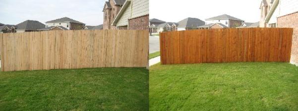 Fencing Before and After Power Wash Fence in Chicago Area
